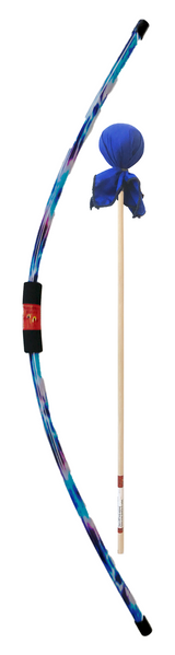Blue Tie-Dye Bow with Cobalt Arrow